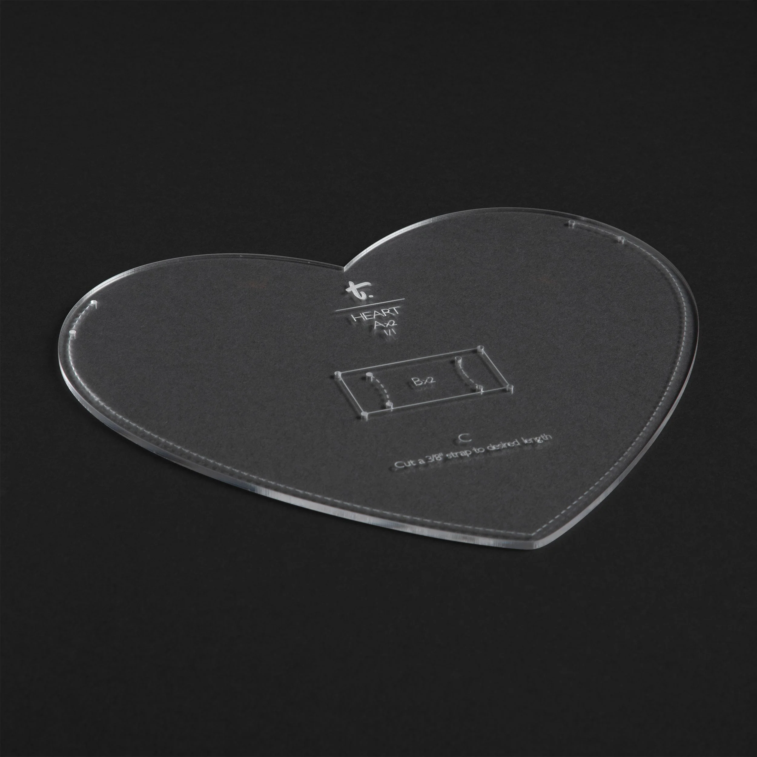 Heart Crossbody Bag Acrylic Template - Image 3